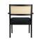 Hello Honey® Crawford Mid-Century Modern Black Solid Wood Arm Chair